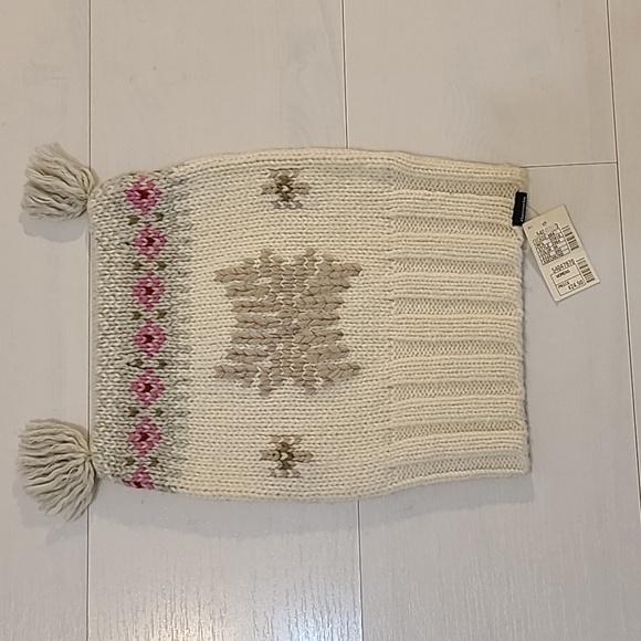 New Abercrombie & Fitch Ski Hat Snow Vintage Y2K Pom Poms Pom-poms Fairisle - Picture 1 of 4